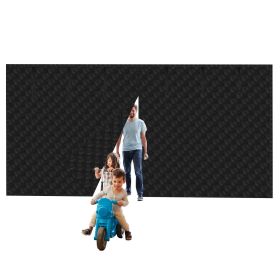 1Pc 16x7FT Magnetic Thermal Insulated Garage Door Curtain For Winter Two Car Garage Screen With Magnetic Closure 8 Roll Up Buckle Straps For Two