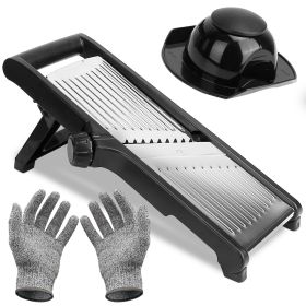 1Pc Mandoline Food Slicer Stainless Steel Food Cutter Vegetable Fruit Chopper Grater Peeler Kitchen Julienne Slicer With 5 Adjustable Blades Food