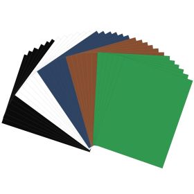 JULBEAR 30 Sheets Colored Cardstock, 5 Football Colors 180gsm 8.5 X 11 Inches Colorful Pastel Printer Construction Paper For Kids Scrapbook Schoo