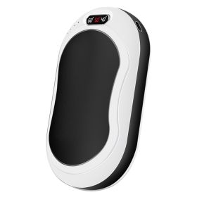 1Pc Portable Hand Warmer Power Bank Rechargeable Pocket Warmer Double-Sided Heating With Flashlight 3 Temperature Adjustment