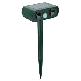 1Pc Ultrasonic Animal Repeller Solar Powered Motion Sensor Repellent IPX4 Waterproof Outdoor For Farm Garden Yard Repelling Deer Raccoon Cat Dog