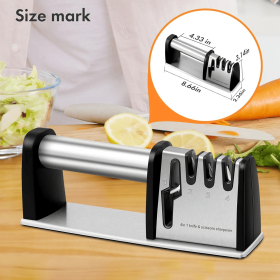 1pcs 4-in-1 Kitchen Blade And Scissor Sharpening Tool