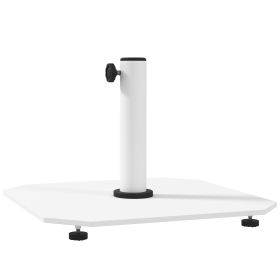 Square Patio Umbrella Base, 41 Lbs Metal Umbrella Stand Base With Adjustable Foot Pads, Heavy Duty Patio Umbrella Holder For 1.31.51.9 Umbrella P