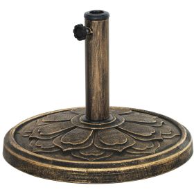 Round Patio Umbrella Base, 26 Lbs Resin Outdoor Umbrella Stand Base, Patio Umbrella Stand For 1.31.51.9 Umbrella Poles For Outdoor, Lawn, Poolsid