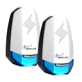 2 Pack Ultrasonic Pest Repeller With Night Light Plug In Pest Mice Repellent Indoor Roach Bed Bug Mouse Rodent Mosquito Killer For Bedroom Garage