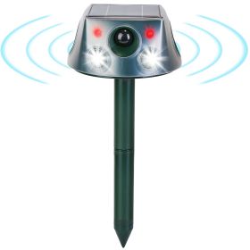1Pc Ultrasonic Solar Animal Repeller Outdoor  Mole Snake Squirrel Repellent Waterproof With 3 Modes Motion Sensor Vibration Stake For Farm Garden