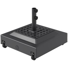 Outdoor Umbrella Stand Base With Wheels, Heavy Duty Patio Umbrella Base, Filled Up To 143lbs With Stand Or 112lbs With Water, Patio Umbrella Hold