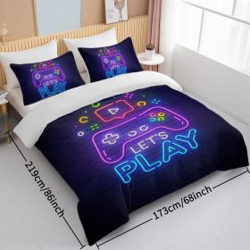 Gaming Duvet Cover Set Twin Full Queen King Size Video Game Controller Bedding Set, Boys Video Games Comforter Cover With 2 Pillow Shams, Bed Set