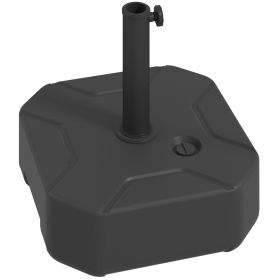 Square Patio Umbrella Base Holder, Heavy Duty Outdoor Umbrella Stand Base, Filled Up To 55lbs With Stand Or 44lbs With Water For Garden, Poolside