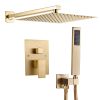 VEVOR Shower Faucet Set, Rainfall Bathroom Shower System with 12-Inch Square Rain Shower Head and Handheld Spray