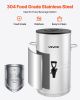 VEVOR Ice Tea Dispenser, 4 Gal/15L 304 Stainless Steel Beverage Dispenser with Spigot & Handle, Suitable for Hot and Cold Drinks