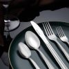 72 Pieces Silverware Set with Steak Knives, Stainless Steel Pattern Design Cutlery Set for 12, Flatware Set Mirror Polished