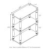 Durable 23.6 W x 11.6 D x 29.5 H 3-Shelf Freestanding Shelving Unit, Columbia Walnut and Black