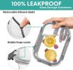 30 PC Glass Food Storage Containers with Lids - Reusable Glass Meal Prep Containers for Lunch & Leftovers - Airtight & Leakproof Snap Locking Lids - O