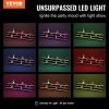 VEVOR LED Lighted Liquor Bottle Display, 3 Tiers 60 Inch Commercial Illuminated Home Bar Shelf, 3 Steps Whiskey Rack Stand