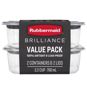 3.2 Cup Brilliance Stain-Proof Food Storage Container, Set of 2