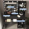 Vanity Desk with Mirror & Light, Large Drawer Three Level Storage Dresser, 3 Lighting Modes Adjustable Brightness, Bedroom Dressing Table(black)