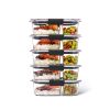 Meal Prep Containers, 2-Compartment Food Storage Containers, 2.85 Cup, 5-Pack