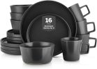 Stone Lain Celina Stoneware 16 Piece Dinnerware Set Plates and Bowls