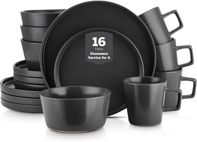 Stone Lain Celina Stoneware 16 Piece Dinnerware Set Plates and Bowls
