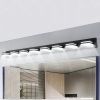 Modern Black LED Vanity Light, 8-Lights Wall Sconce for Bathroom and Mirror, Sleek Minimalist Design, Energy-Efficient, Easy to Install