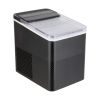 Countertop Ice Maker, Rich Black, 9 Bullet Cubes, 2 Ice Sizes, 26 lbs/24H with Removable Washable Tray Scoop, with Self-Cleaning Function