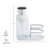 (2 pack) Satin Wire Soap Pump and Sponge Caddy in White