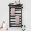 SIOYIE Heated Towel Rack with Shelf and Wi-Fi App Control, 11 Bars Electric Wall Mounted Towel Warmer with Timer & Adjustable Temperature