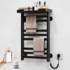 SIOYIE Heated Towel Rack with Shelf and Wi-Fi App Control, 8 Bars Electric Wall Mounted Towel Warmer with Timer & Adjustable Temperature