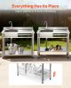 VEVOR Stainless Steel Utility Sink, Free Standing Single Bowl Commercial Kitchen Sink with Faucet, 39.4 x 19.7 x 37 in