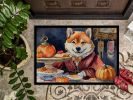 NEW Shiba Inu Fall Kitchen Pumpkins Doormat Front Door Mat Indoor Outdoor Rugs for Entryway, Non Slip Washable Low Pile, 18H X 27W