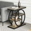 Wooden table, side table, coffee table, sofa table, bedside table with storage rack