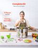 VEVOR Canning Supplies Starter Kit, 11 Pieces Stainless Steel Water Bath Canning Kit for Beginners, Canning Tools Set: Pot, Rack, Lid, Ladle, Funnel