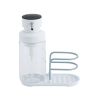 (2 pack) Satin Wire Soap Pump and Sponge Caddy in White