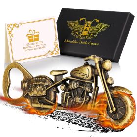 Old Style Motorcycle Beer Bottle Opener Black Gift Box With Greeting Card, Exclusive Gift For Motorcycle Enthusiasts, Bar Tool For Beer Enthusias