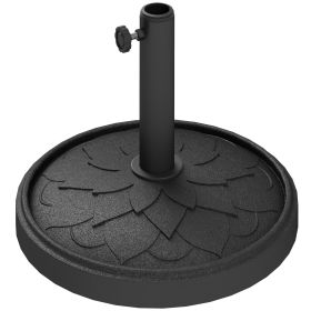 Round Patio Umbrella Base, 26 Lbs Resin Umbrella Stand Base, Heavy Duty Patio Umbrella Holder For 1.31.51.9 Umbrella Poles For Outdoor, Lawn, Poo (Color: Black)