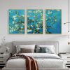 Framed Canvas Wall ArtOil Paintings Impressionism Aesthetic Prints Canvas Paintings for Living Room Bedroom Office Home; 3 Panels
