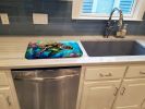 Loggerhead Sea Turtle Dish Drying Mat Absorbent Dish Drying Mat Pad for Kitchen Counter Dish Drainer Mat for Countertop, 14 x 21", Multicolor